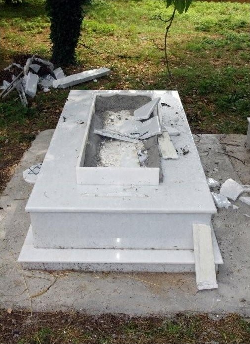 desecrated gravestone form KIS